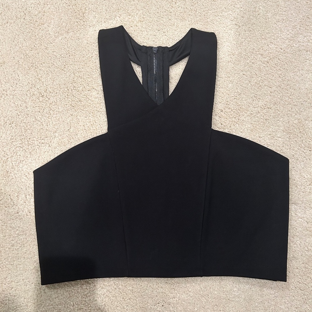 Black Cutout Crop Top